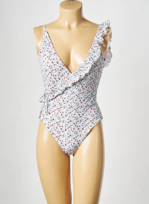 Maillot de bain 1 pièce blanc PIECES pour femme