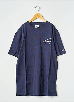T-shirt col rond bleu TOMMY HILFIGER homme