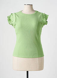 Top col rond vert NA-KD femme