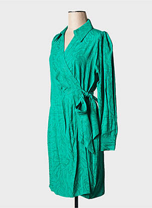 Robe courte col v vert SUNCOO femme