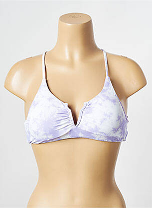 Haut de maillot de bain blanc PIECES femme