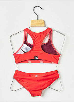 Maillot de bain 2 pièces orange ADIDAS fille