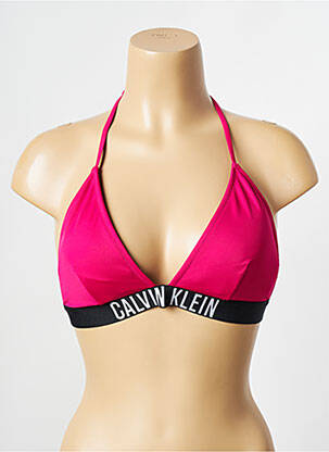 Haut de maillot de bain rose CALVIN KLEIN femme