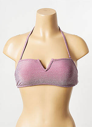 Haut de maillot de bain rouge PIECES femme