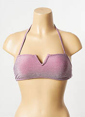 Haut de maillot de bain rouge PIECES pour femme seconde vue