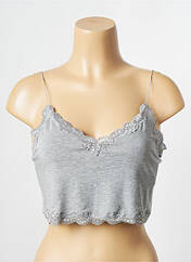 Crop top gris MAGIC BODY FASHION pour femme seconde vue