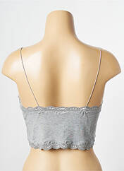 Crop top gris MAGIC BODY FASHION pour femme seconde vue