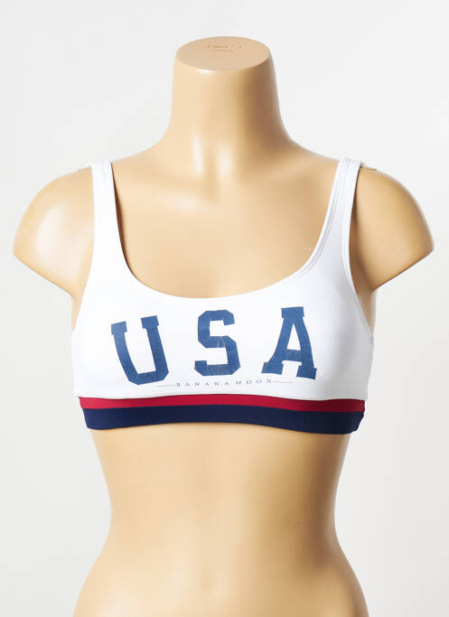 Haut de maillot de bain bleu BANANA MOON pour femme