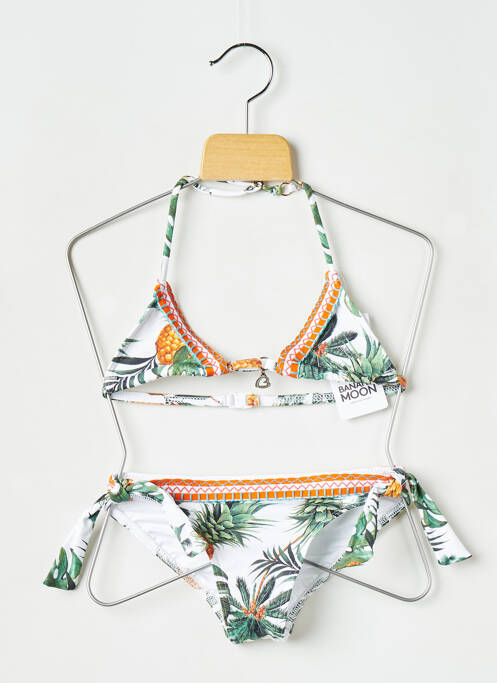 Maillot de bain 2 pièces blanc BANANA MOON pour fille