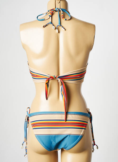 Maillot de bain 2 pièces bleu WILD pour femme