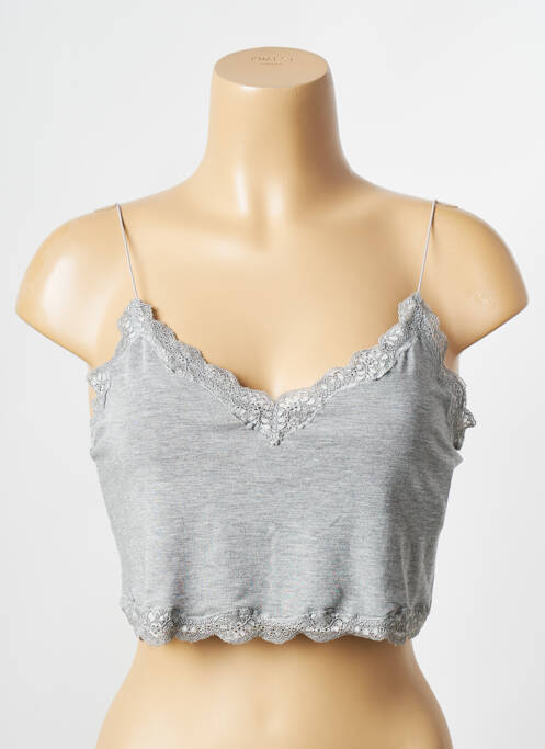 Crop top gris MAGIC BODY FASHION pour femme
