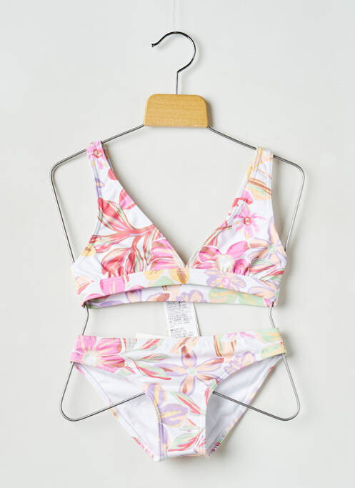 Maillot de bain 2 pièces blanc ROXY pour fille