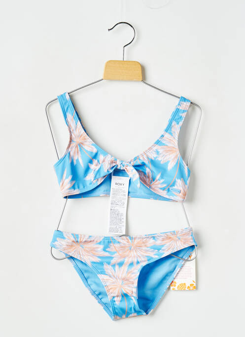 Maillot de bain 2 pièces bleu ROXY pour fille