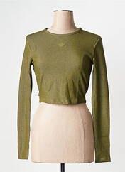 T-shirt kaki ADIDAS pour femme seconde vue