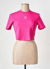 T-shirt rose ADIDAS pour femme seconde vue