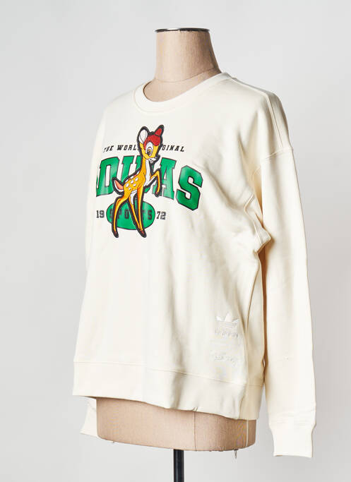 Sweat-shirt beige ADIDAS pour femme