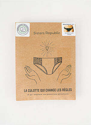 Culotte menstruelle noir SISTERS REPUBLIC femme