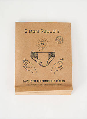 Culotte menstruelle noir SISTERS REPUBLIC femme