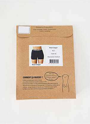 Culotte menstruelle noir SISTERS REPUBLIC femme