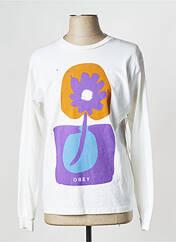 Top blanc OBEY pour femme seconde vue