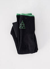 Chaussettes noir HUF pour unisexe seconde vue