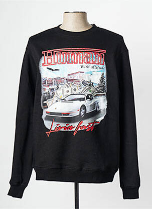 Sweat-shirt noir HUMAN WITH ATTITUDE homme