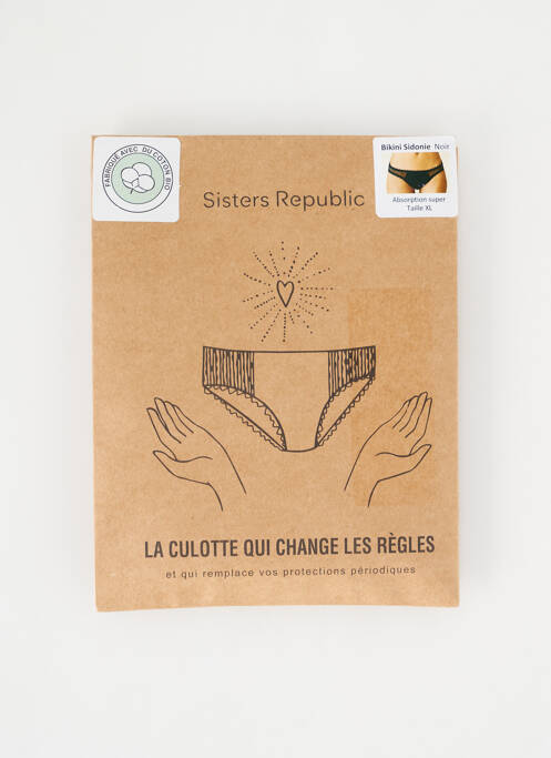 Culottes-menstruelles noir SISTERS REPUBLIC pour femme