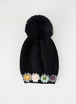 Bonnet noir WILD pour femme