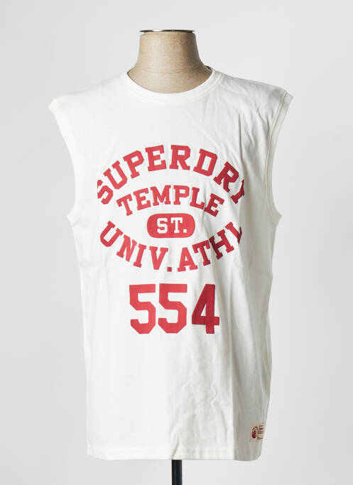 Débardeur blanc SUPERDRY pour homme