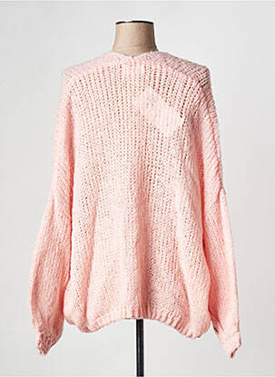 Gilet manches longues rose GRACE & MILA femme