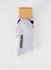 Chaussettes gris SUPERDRY pour homme seconde vue