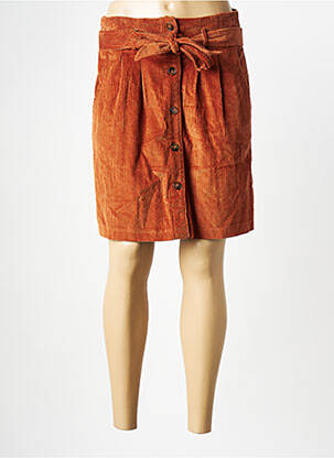 Jupe mi-longue marron GRACE & MILA femme
