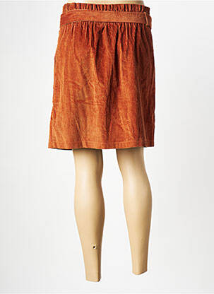 Jupe mi-longue marron GRACE & MILA femme