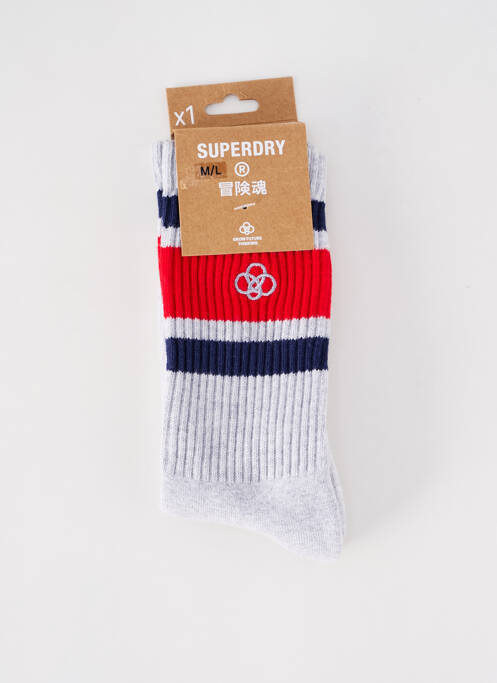 Chaussettes gris SUPERDRY pour homme