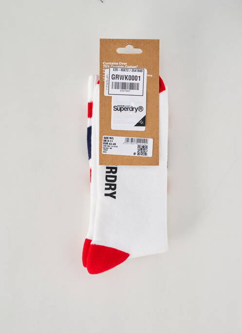 Chaussettes blanc SUPERDRY pour homme