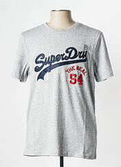 T-shirt gris SUPERDRY pour homme seconde vue