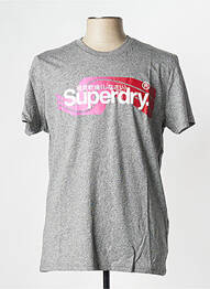 T-shirt gris SUPERDRY homme