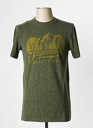 T-shirt kaki SUPERDRY pour homme