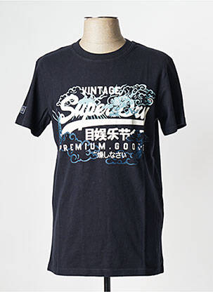 T-shirt bleu SUPERDRY homme
