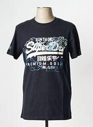 T-shirt bleu SUPERDRY homme