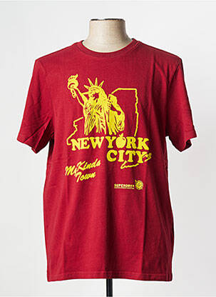 T-shirt rouge SUPERDRY homme