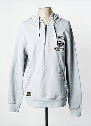 Sweat-shirt à capuche gris clair DAYTONA pour homme