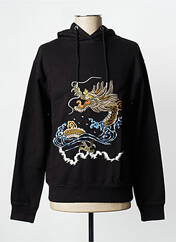 Sweat-shirt à capuche noir ROSE GARDEN pour femme seconde vue