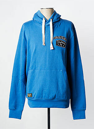 Sweat-shirt à capuche bleu marine DAYTONA homme