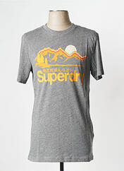 T-shirt gris SUPERDRY pour homme seconde vue
