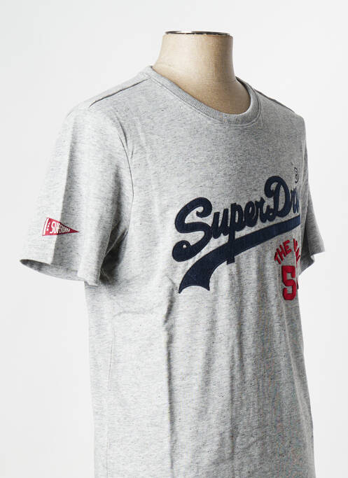 T-shirt gris SUPERDRY pour homme