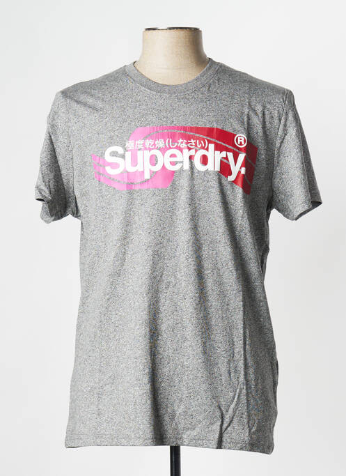 T-shirt gris SUPERDRY pour homme