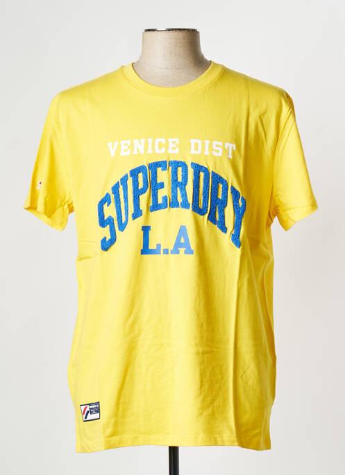 T-shirt jaune SUPERDRY pour homme