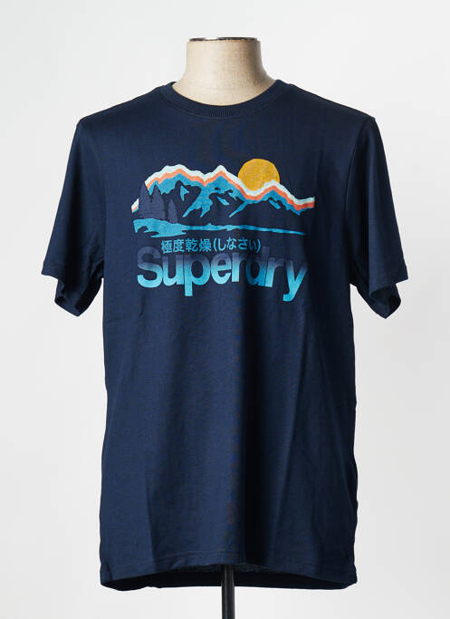 T-shirt bleu SUPERDRY pour homme