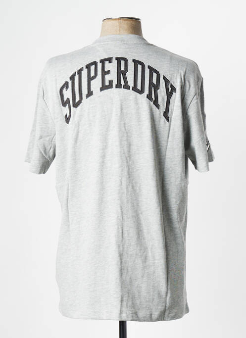 T-shirt gris SUPERDRY pour homme